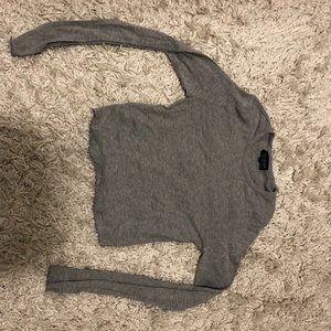TopShop Grey Ribbed Long Sleeve